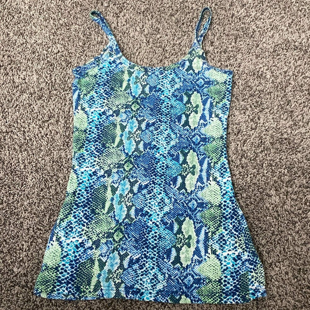 OP snake pattern tank top